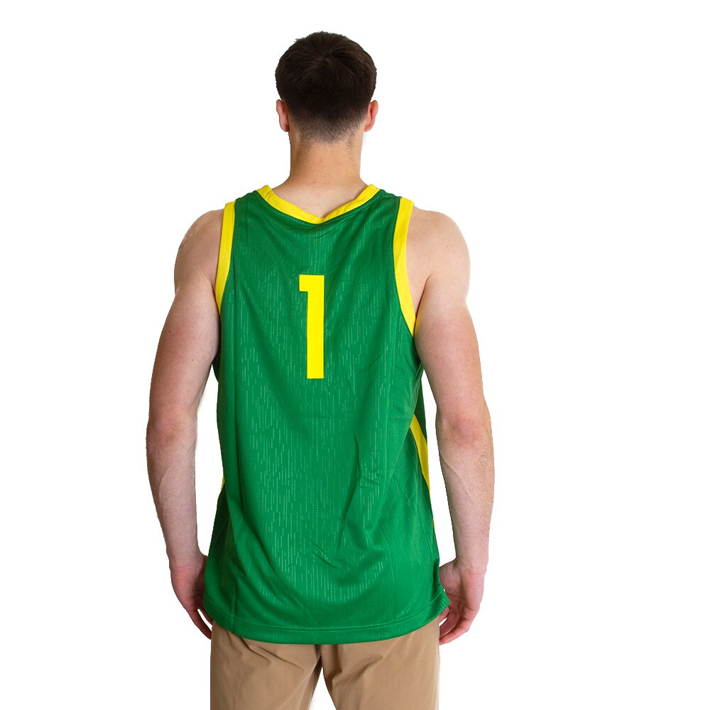 #1, Nike, Basketball, Replica, Road, Jersey, Apple Green